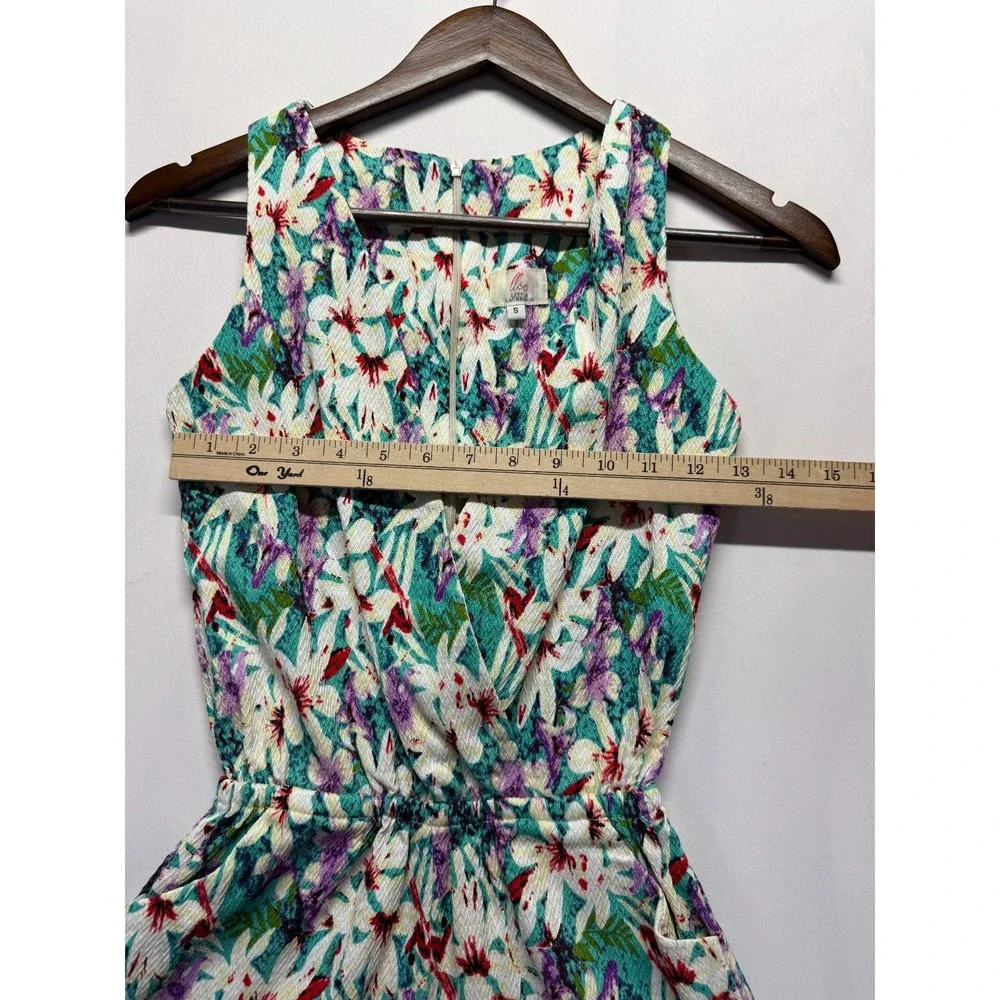 Little Lauren Co. Romper Womens Small Multi Floral Print Elastic Waist One Piece